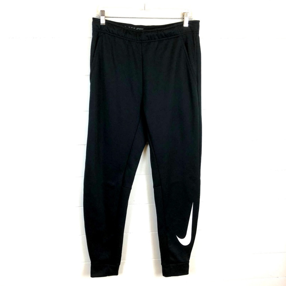 Nike Therma Fit Jogger Pants Black NEW Medium 932257 big swoosh